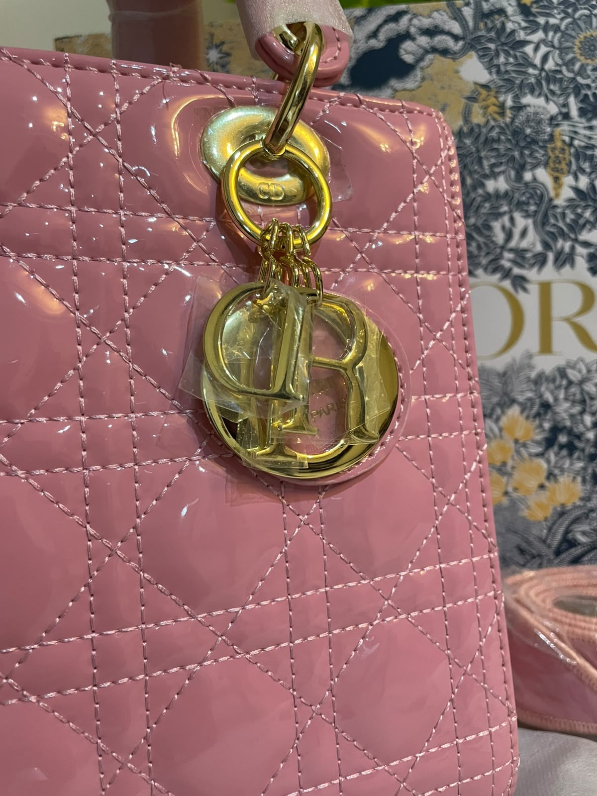 L@dy Dior Patent Leather - Pink