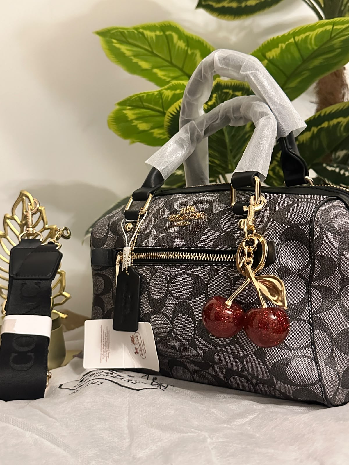 Co@ch Rowan Satchel bag - Black gray